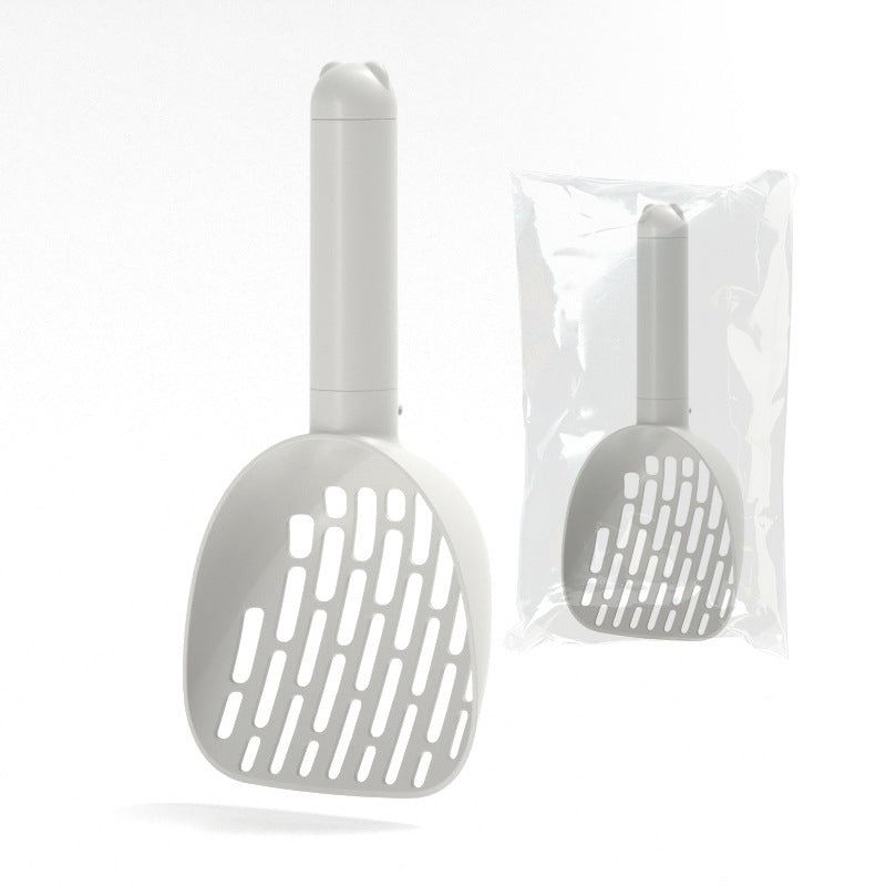 猫用トイレスコップ ベース付き 猫砂シャベル ゴミ袋収納 ABS素材 | Kizuna Pets