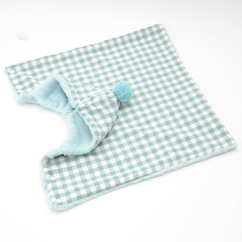 ペット用 ブランケット 寝袋 犬・猫用 コットン100% S/M/L かわいい チェック柄 - Kizuna Pets