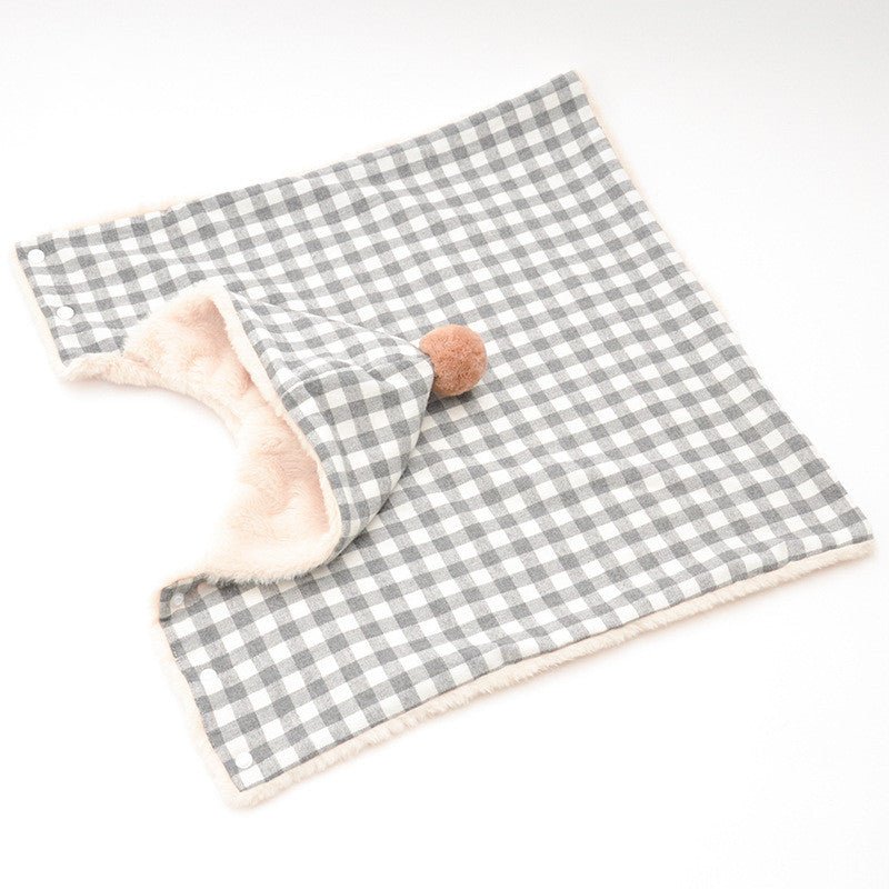 ペット用 ブランケット 寝袋 犬・猫用 コットン100% S/M/L かわいい チェック柄 - Kizuna Pets