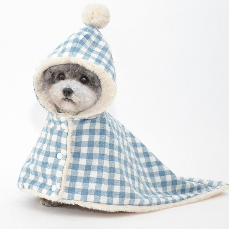 ペット用 ブランケット 寝袋 犬・猫用 コットン100% S/M/L かわいい チェック柄 - Kizuna Pets