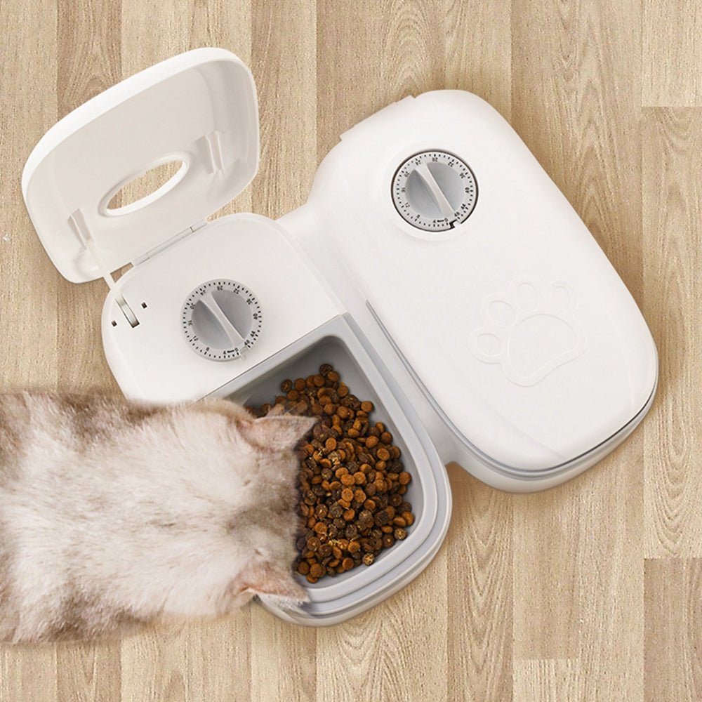 重力式自動給餌・給水器 2イン1 猫犬対応 電気不要 大容量 | Kizuna Pets