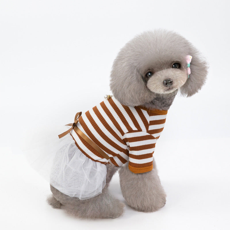 小型犬用テディベアスタイルスカート コットン素材 2色5サイズ | Kizuna Pets
