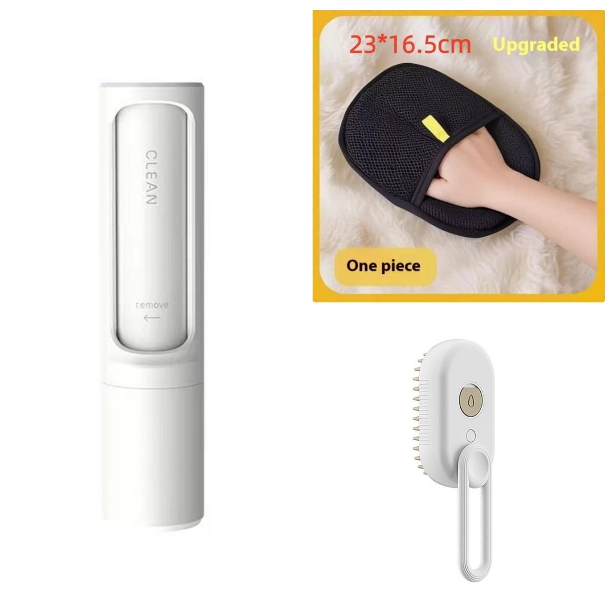 電動スチームペットブラシ 3-in-1 抜け毛・毛玉ケア USB充電 猫・犬用 | Kizuna Pets