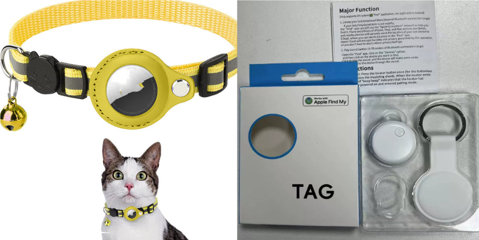 猫犬用リフレクティブ首輪 AirTag対応防水ホルダー付き 7色展開 | Kizuna Pets