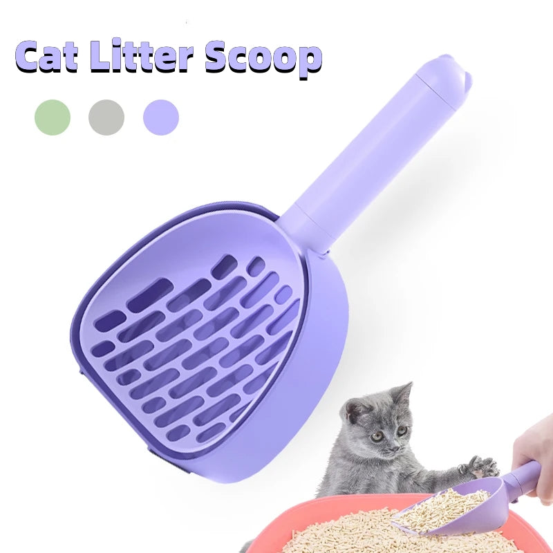 猫用トイレスコップ ベース付き 猫砂シャベル ゴミ袋収納 ABS素材 | Kizuna Pets