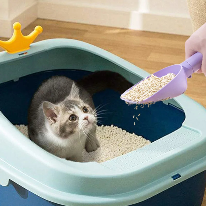 猫用トイレスコップ ベース付き 猫砂シャベル ゴミ袋収納 ABS素材 | Kizuna Pets