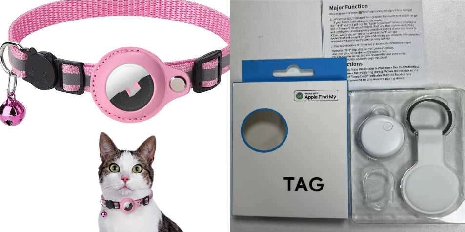 猫犬用リフレクティブ首輪 AirTag対応防水ホルダー付き 7色展開 | Kizuna Pets