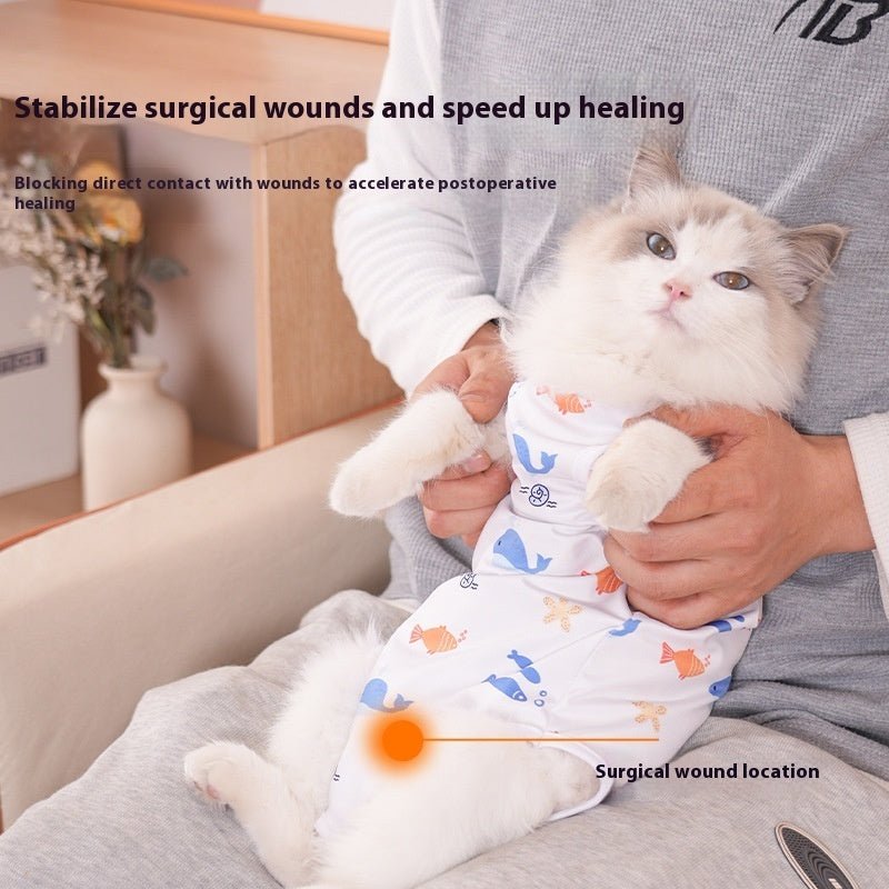 猫用不妊手術服 術後ケア・傷口保護 柄プリント S〜XL 20種 | Kizuna Pets