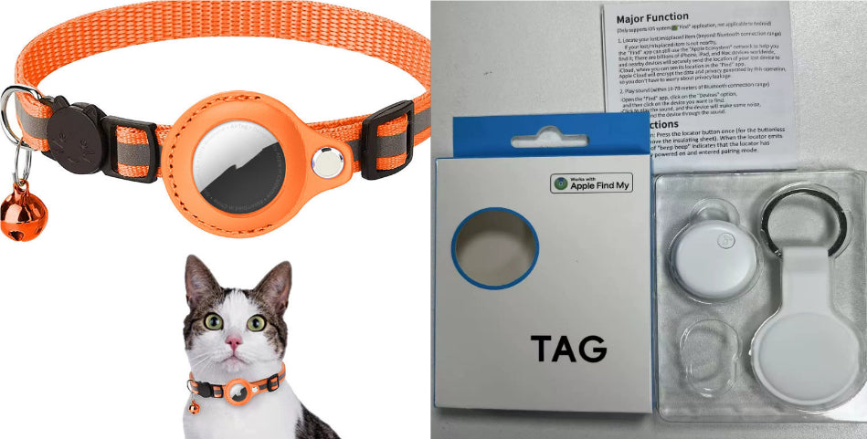 猫犬用リフレクティブ首輪 AirTag対応防水ホルダー付き 7色展開 | Kizuna Pets