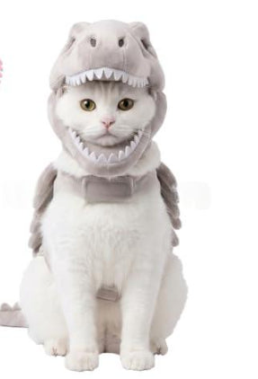 恐竜スケルトン 猫用ハロウィンコスチューム｜恐竜パーカー ペット仮装ウェア