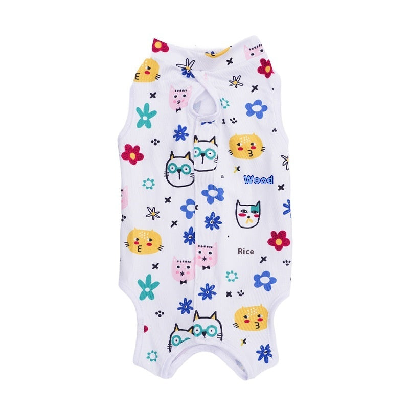猫用不妊手術服 術後ケア・傷口保護 柄プリント S〜XL 20種 | Kizuna Pets