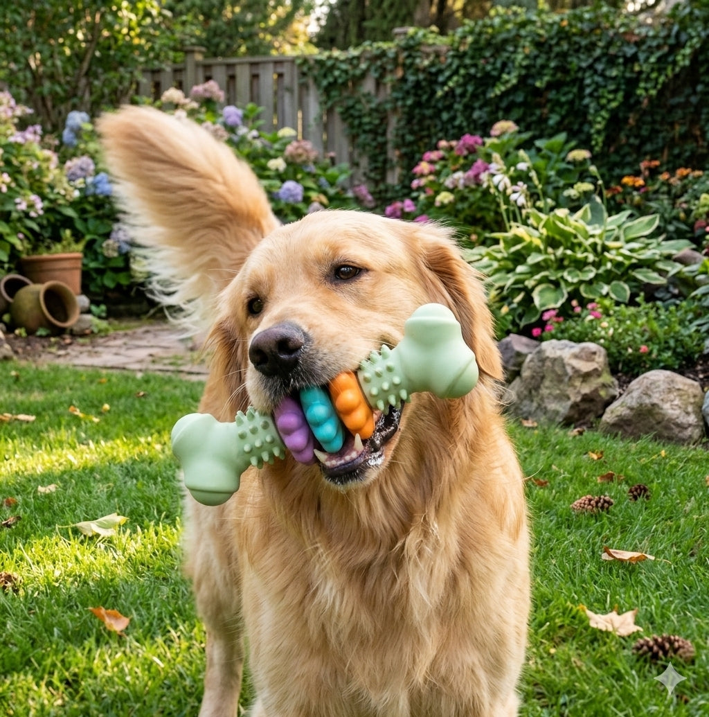 犬用骨型噛むおもちゃ 歯磨き・歯固め・ストレス解消 TPR素材 | Kizuna Pets