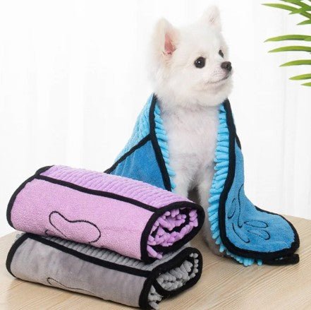 犬猫用バスローブ 超吸水・速乾マイクロファイバータオル 3色展開 | Kizuna Pets