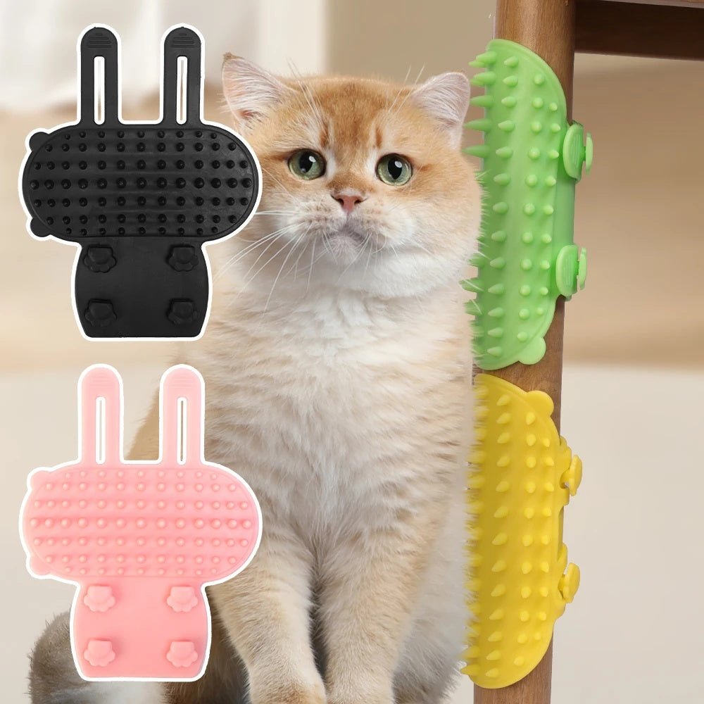 猫用セルフグルーミングブラシ シリコン製 抜け毛・マッサージケアに | Kizuna Pets