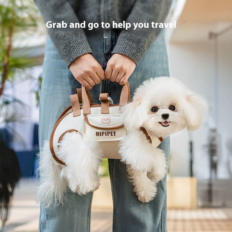猫・小型犬用 本革ポータブルショルダーキャリーバッグ お出かけに | Kizuna Pets