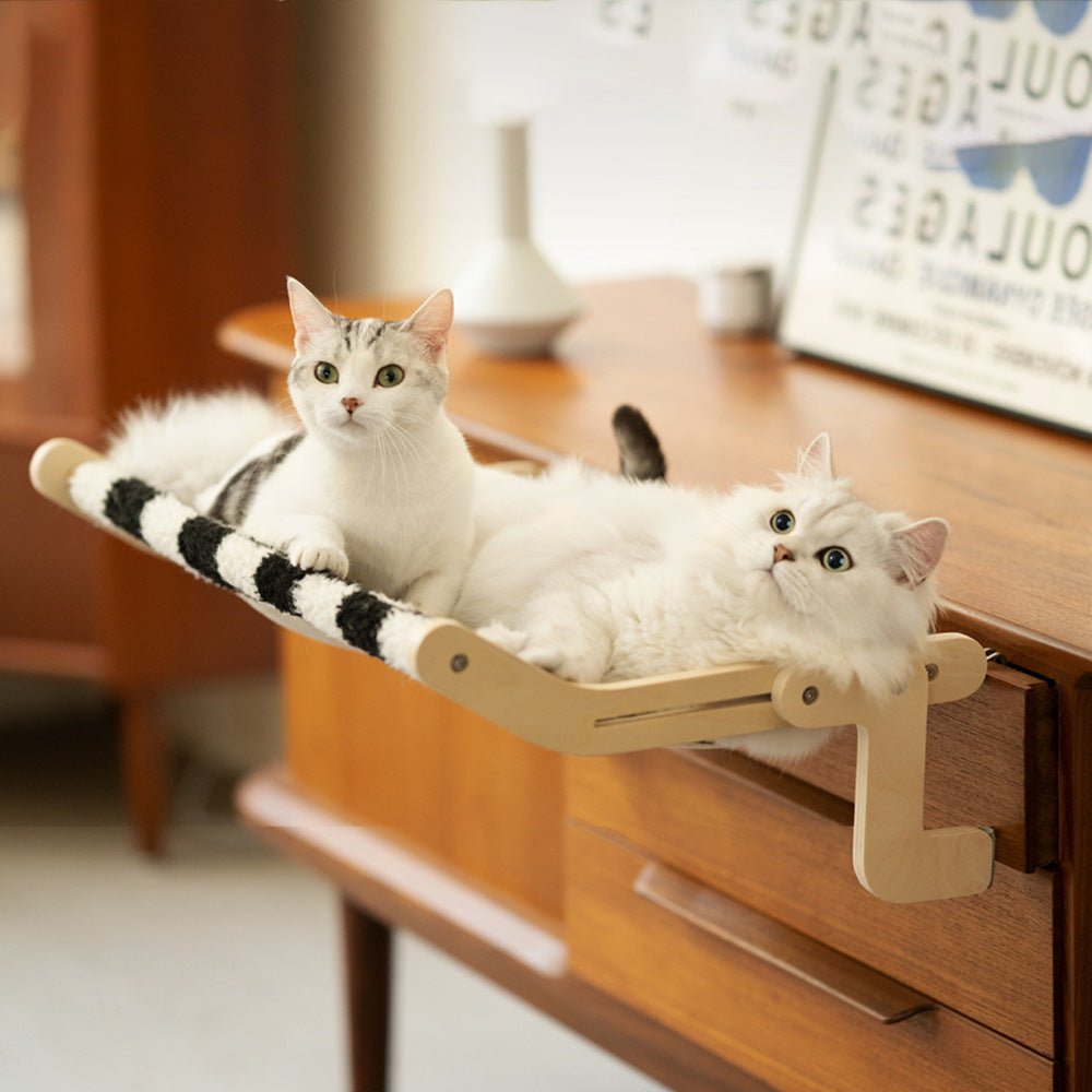 猫用ハンモックベッド｜木製クライミングフレーム・お昆寢・リラックススペース - Kizuna Pets