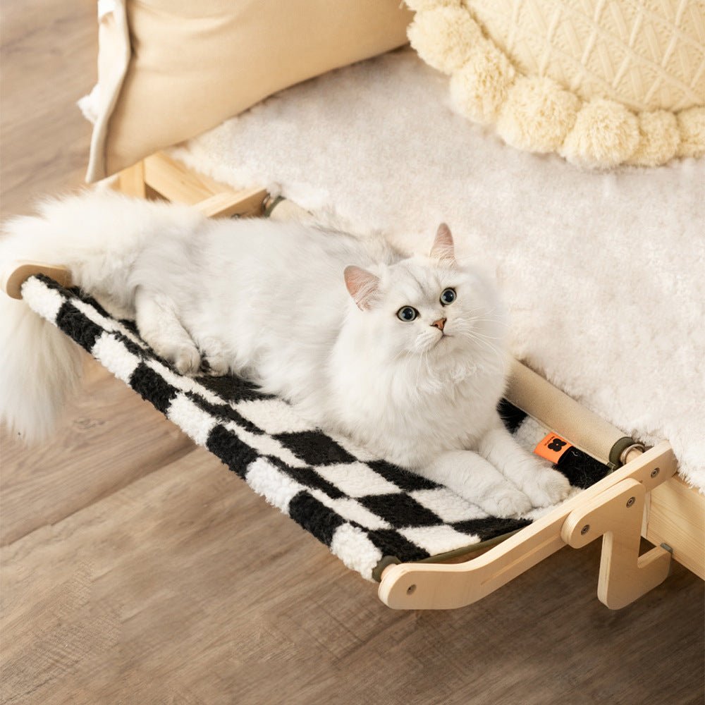 猫用ハンモックベッド｜木製クライミングフレーム・お昆寢・リラックススペース - Kizuna Pets