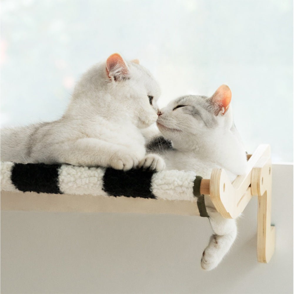 猫用ハンモックベッド｜木製クライミングフレーム・お昆寢・リラックススペース - Kizuna Pets
