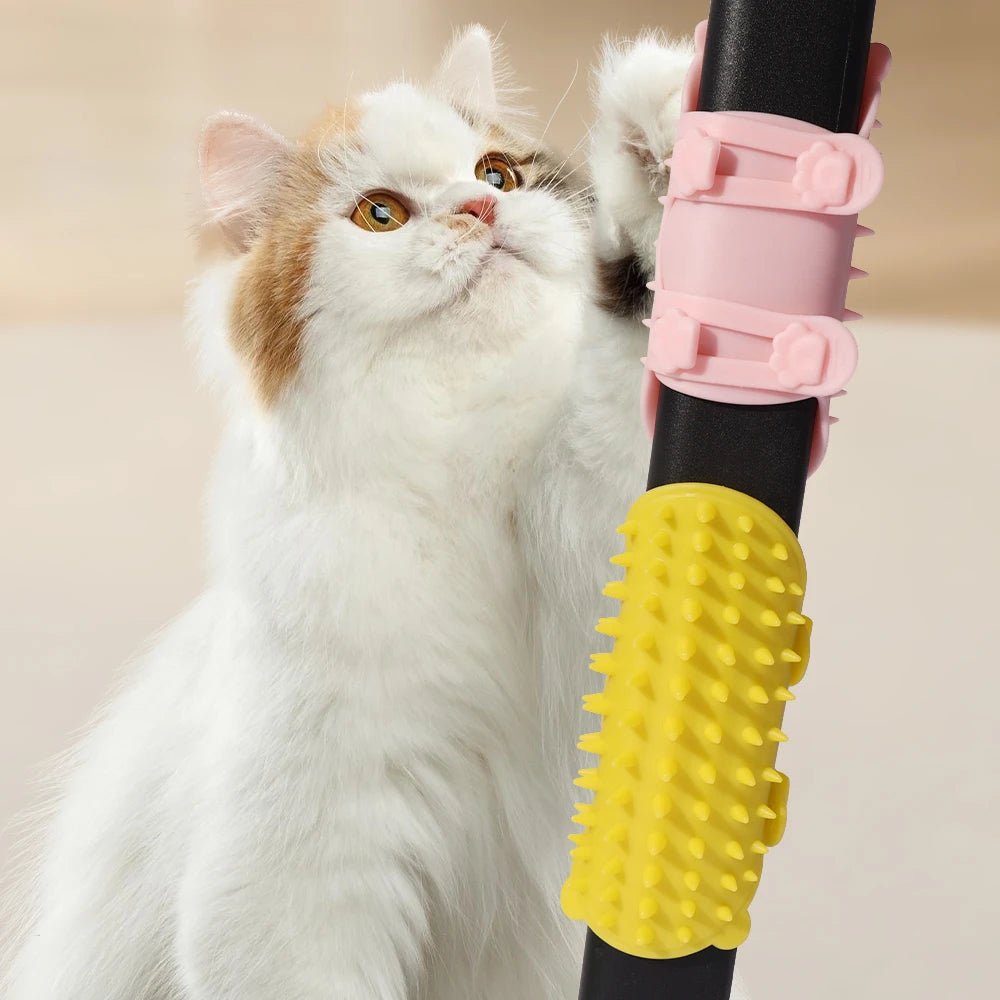 猫用セルフグルーミングブラシ シリコン製 抜け毛・マッサージケアに | Kizuna Pets