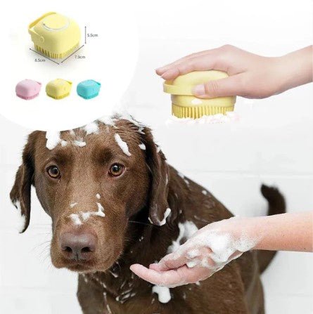 ペット用シリコンバスブラシ シャンプー注入式 犬猫用 マッサージ・グルーミング | Kizuna Pets