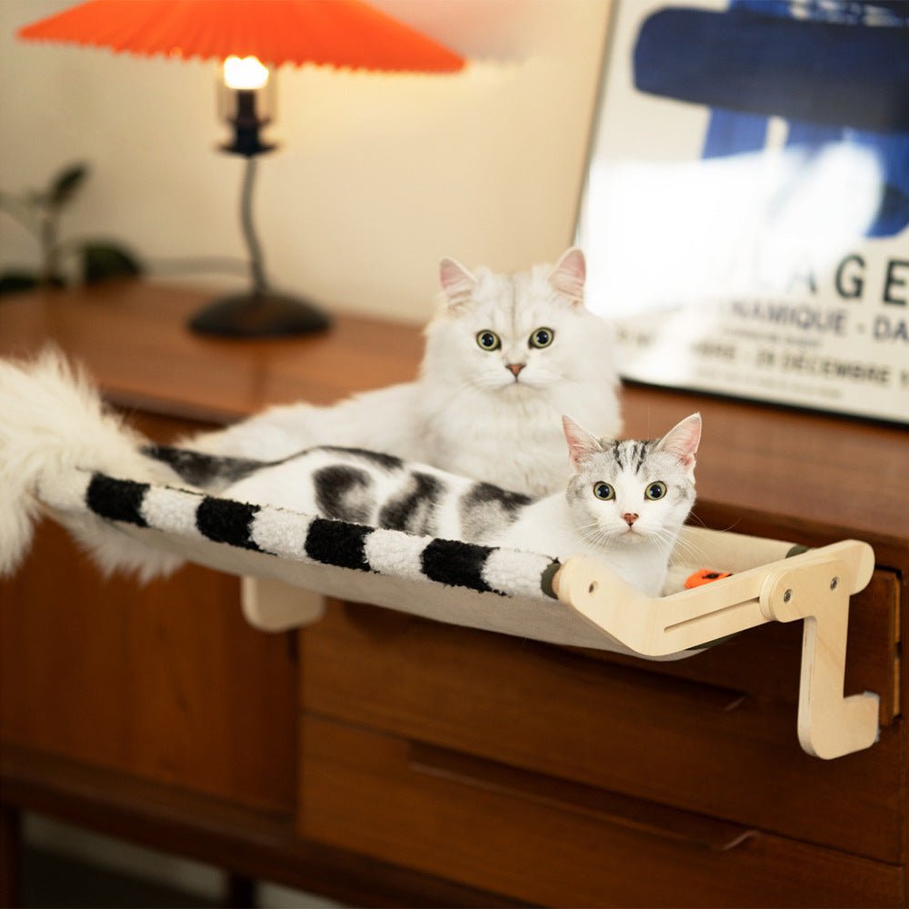 猫用ハンモックベッド｜木製クライミングフレーム・お昆寢・リラックススペース - Kizuna Pets