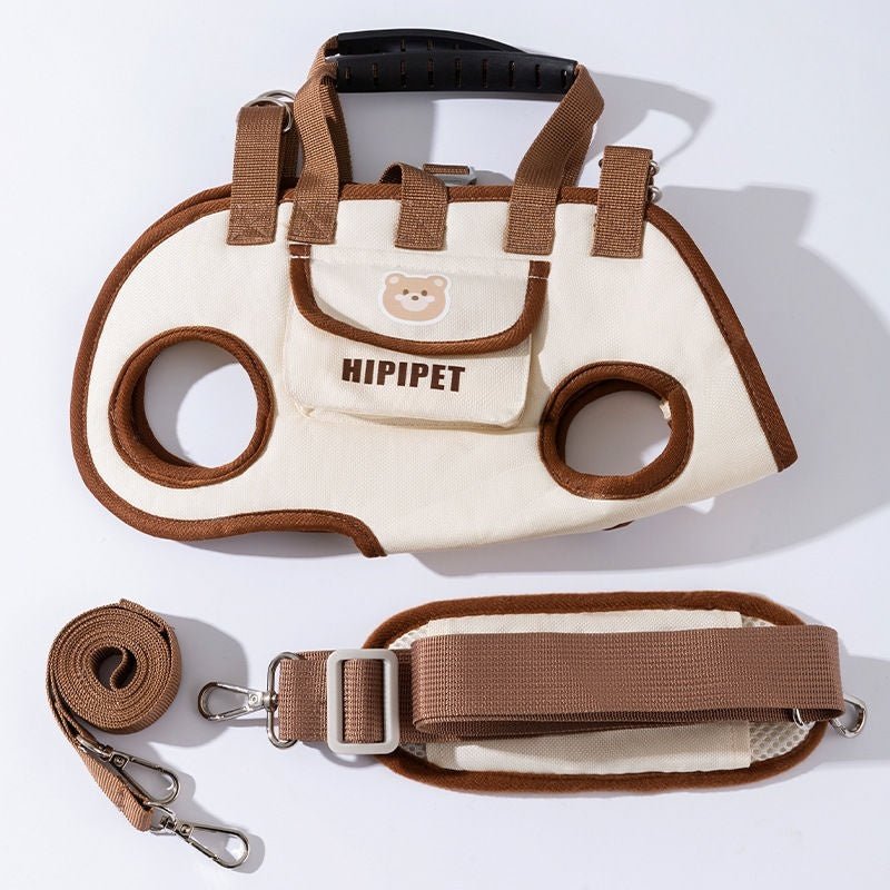 猫・小型犬用 本革ポータブルショルダーキャリーバッグ お出かけに | Kizuna Pets