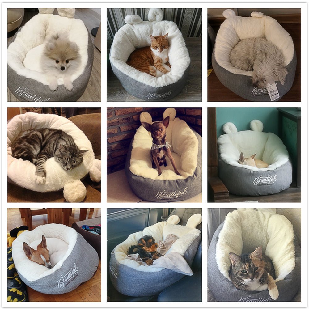 猫用 あったかスリーピングバッグ ペットベッド｜保温 コットン S/Mサイズ｜Kizuna Pets - Kizuna Pets