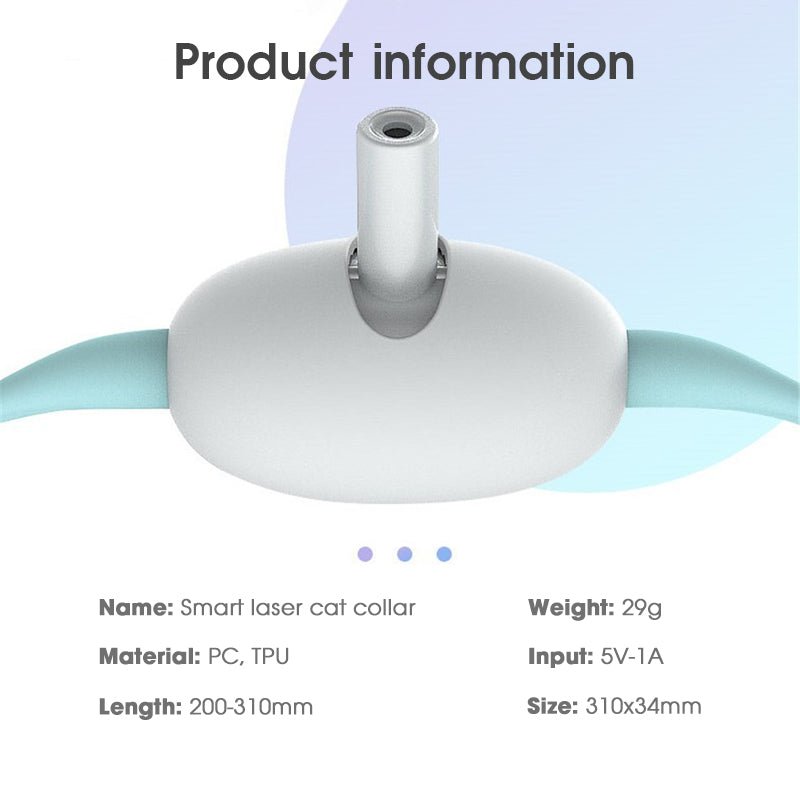 猫用スマートレーザー首輪 自動インタラクティブ USB充電 2モード | Kizuna Pets