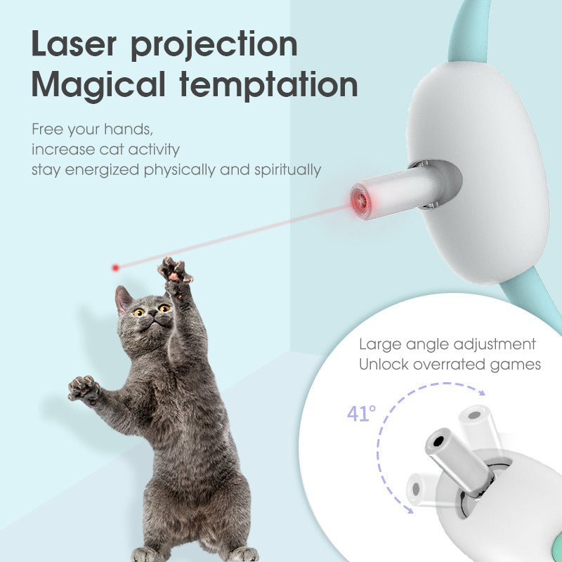 猫用スマートレーザー首輪 自動インタラクティブ USB充電 2モード | Kizuna Pets
