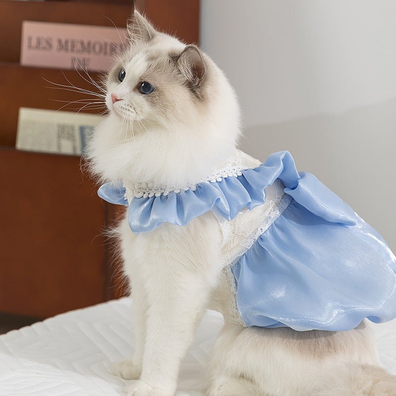猫用 きらきら大きなリボンドレス プリンセススタイル【XS〜2XL対応】 - Kizuna Pets