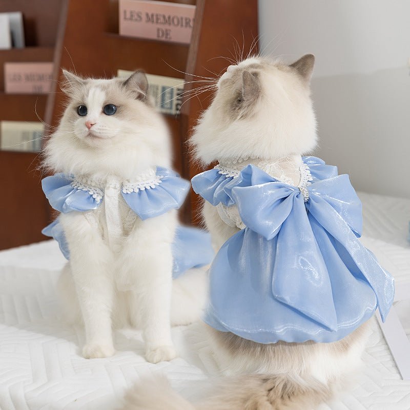 猫用 きらきら大きなリボンドレス プリンセススタイル【XS〜2XL対応】 - Kizuna Pets
